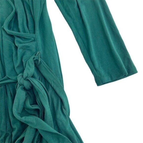 Talbots Hunter Green Faux Wrap Dress. - Picture 5 of 6